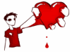 Gif animé coeur serré